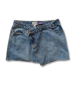 Future Collective Blue Denim Mini Skort